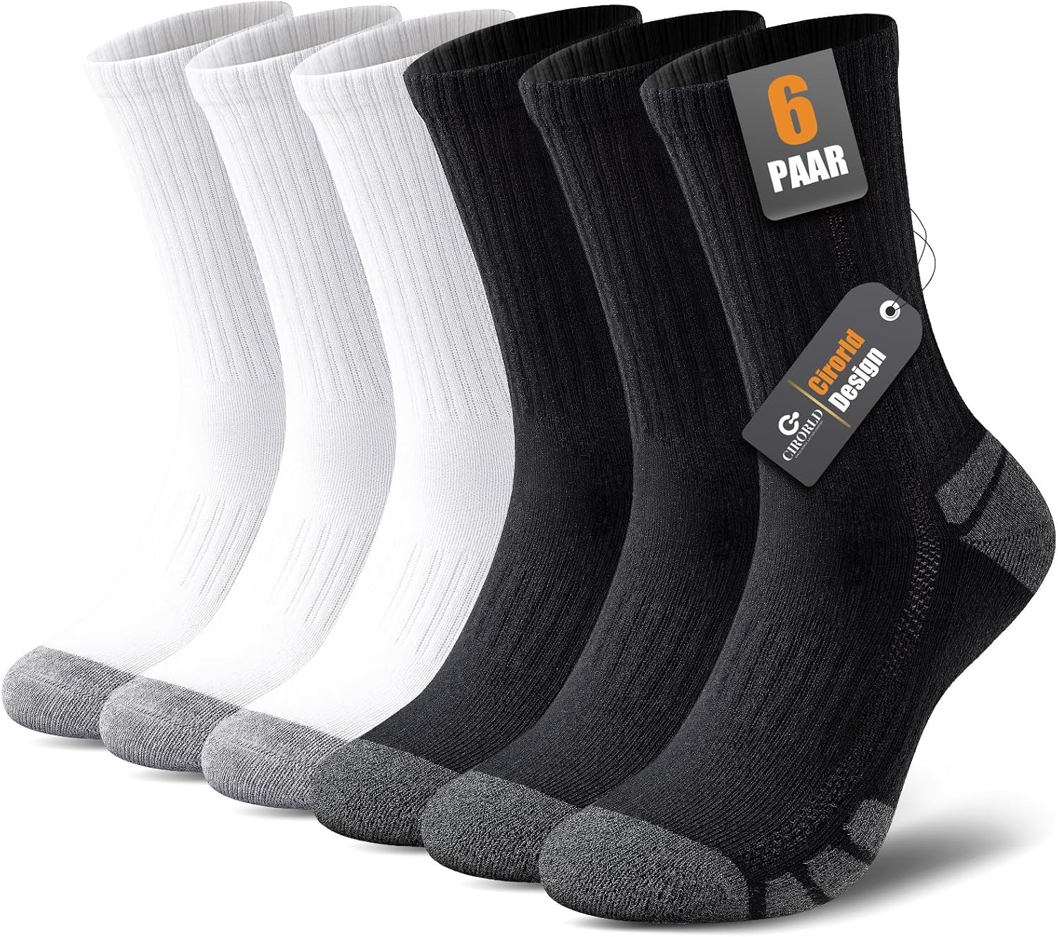 Detalle de Cirorld Wandersocken Baumwolle 6 Paar