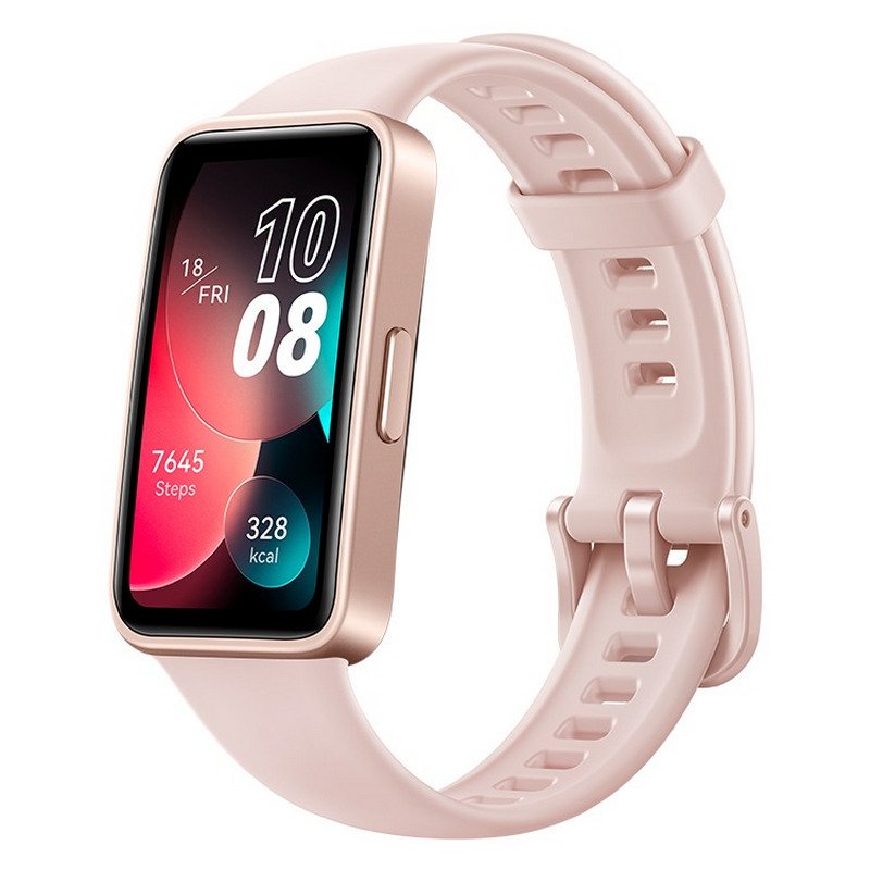Detalle 2 de Huawei Band 8 Pulsera de Actividad Rosa: diseño ligero con pantalla AMOLED y esferas personalizables
