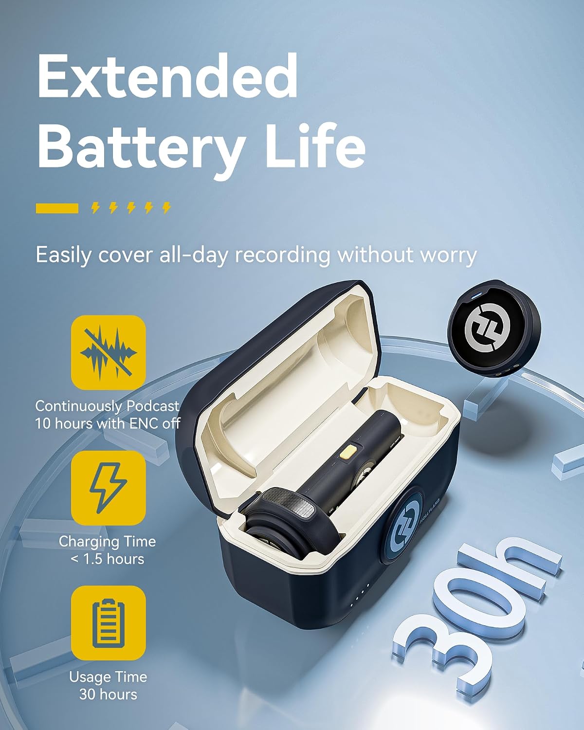 Thumbnail 6 de Hollyland LARK M2 Wireless Lavalier Microphone, USB-C, Noise Cancellation
