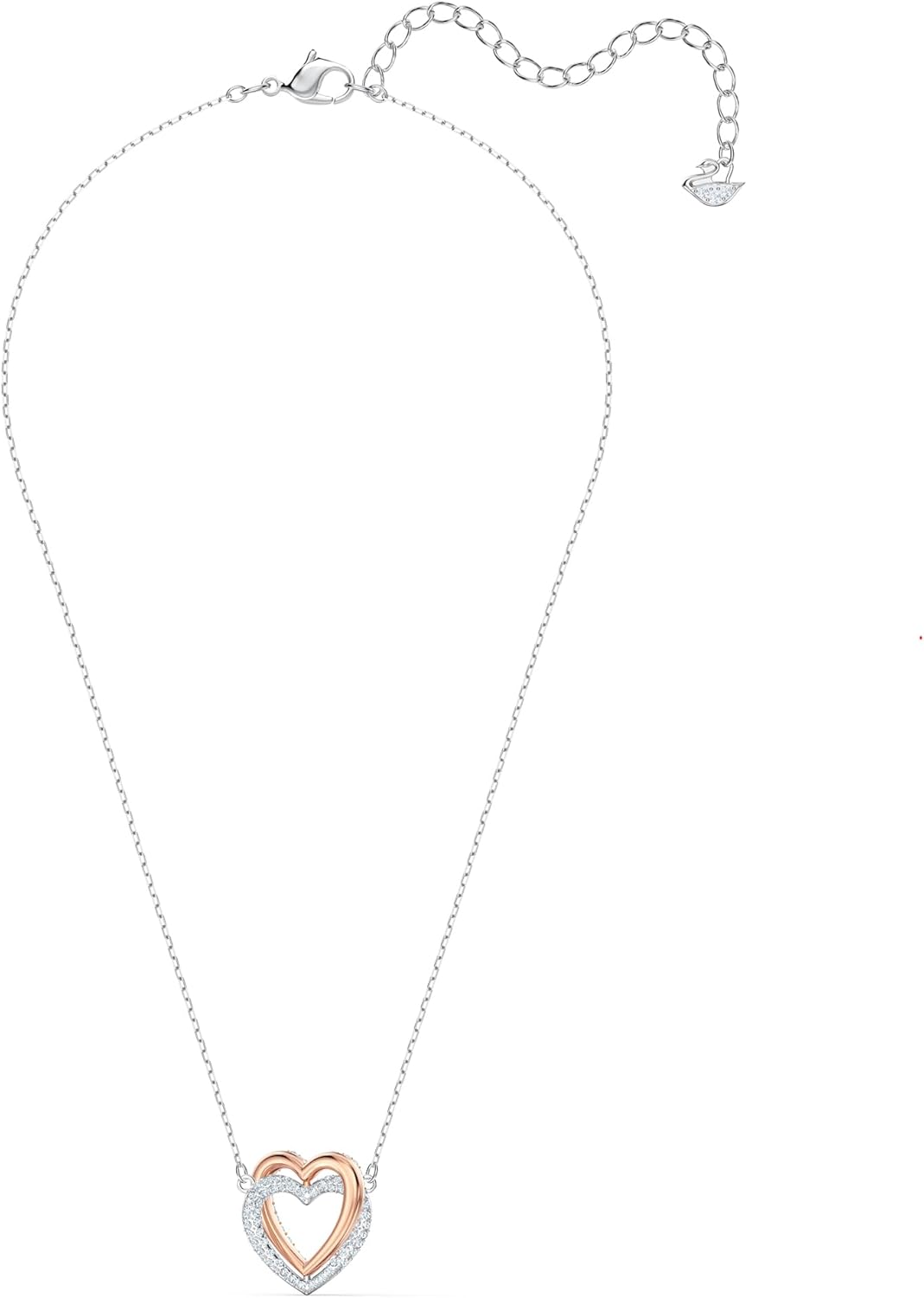 Detalle 2 de Swarovski Collar Infinity corazón en blanco 💍