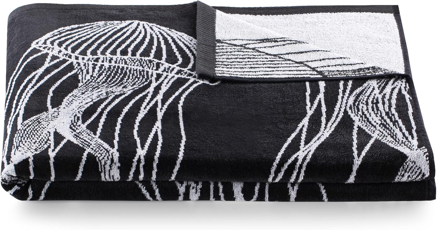 Thumbnail 2 de DecoKing Telo mare grande 90x180 cm in cotone spugna velour, blu Medusa