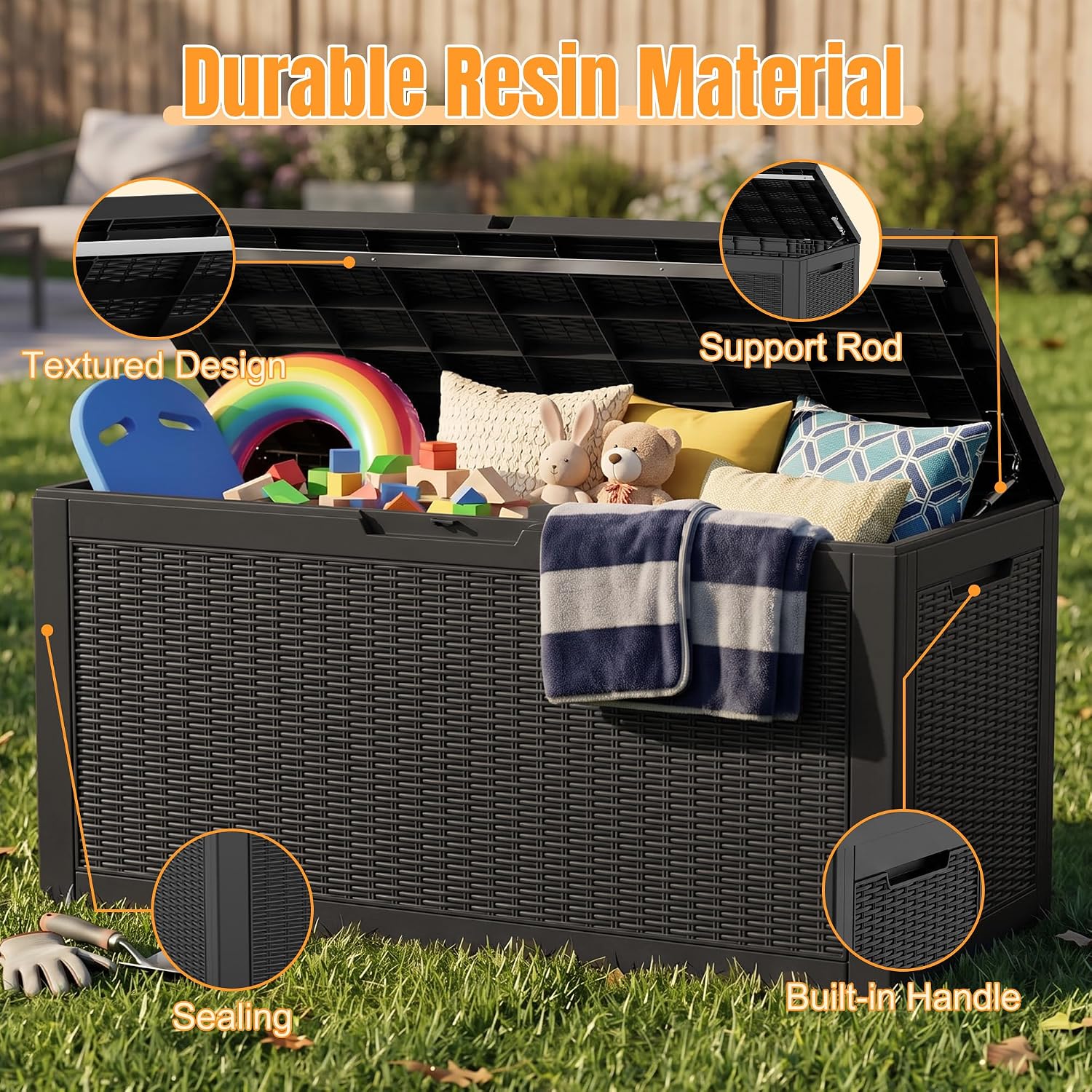 Detalle de Outdoor Storage Box, 160-Gallon