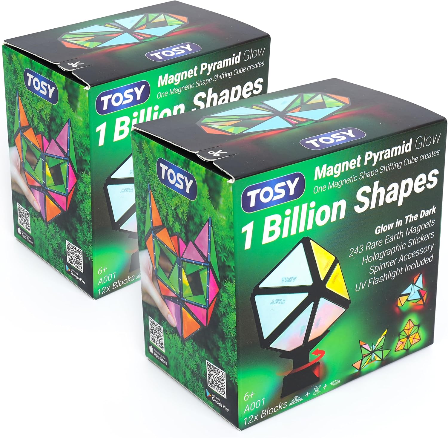 Detalle de TOSY Magnet Pyramid Glow 12-piece cube puzzle