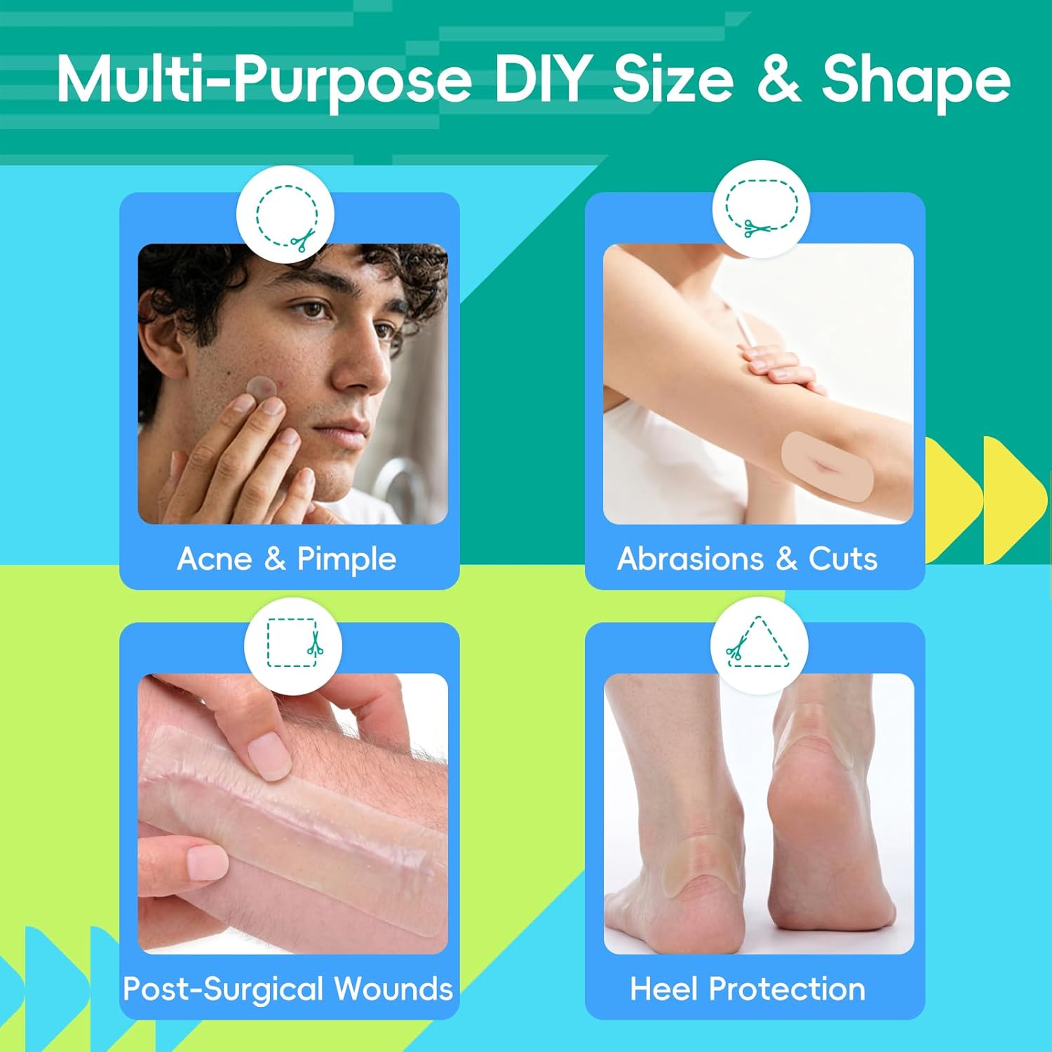 Thumbnail 4 de LIFARA Medical-Grade Hydrocolloid Roll Wound Care (Cut-to-Size, Waterproof, Self-Adhesive) — 2 in x 16 ft