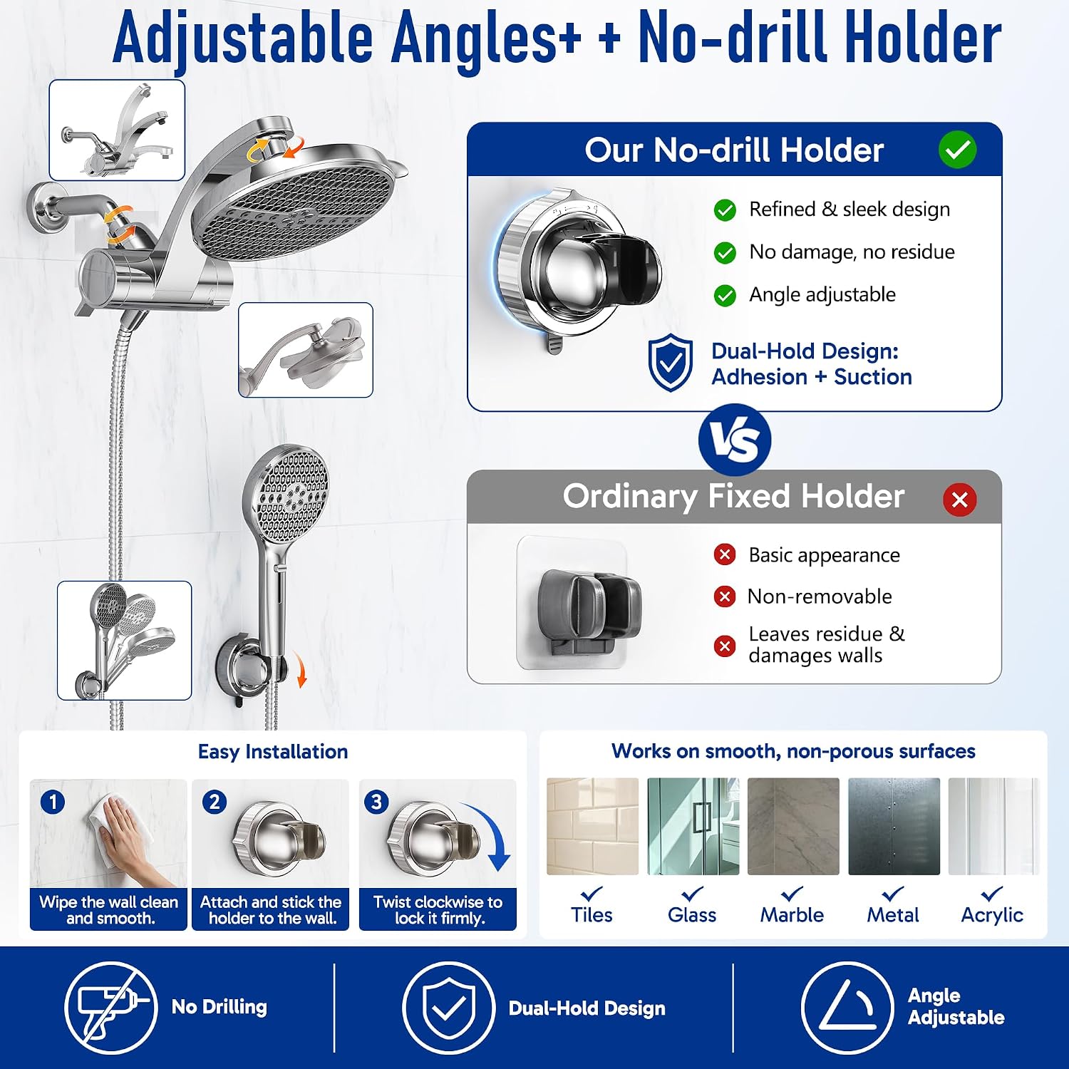 Thumbnail 6 de Veken Filtered Showerhead Set, Chrome