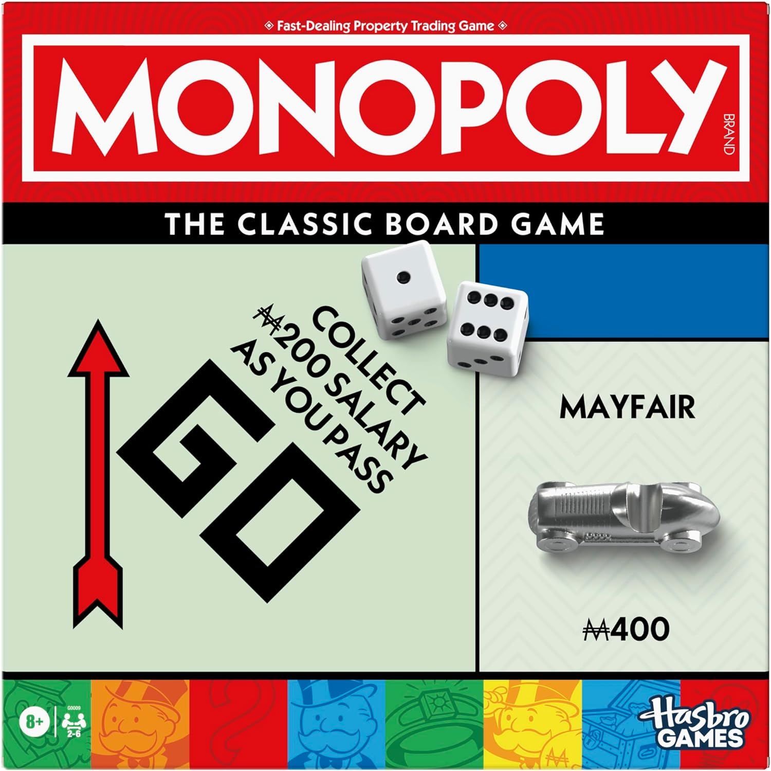 Detalle de Monopoly board game with storage tray and larger tokens (English Version)
