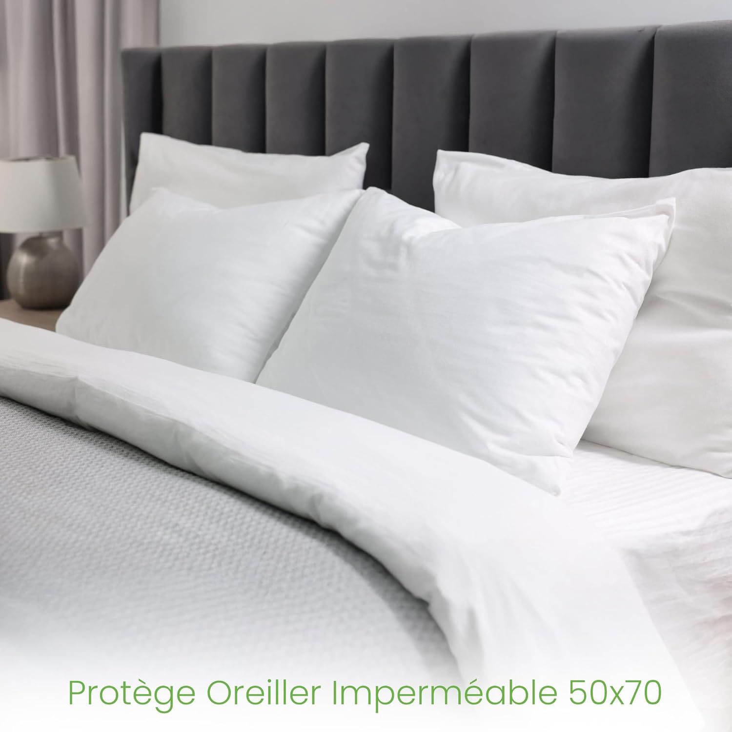 Thumbnail 6 de Comfier Sleep Lot de 2 Protège-Oreiller 50x70 en Bambou – Imperméable, 3 Couches, Zip et Hypoallergénique