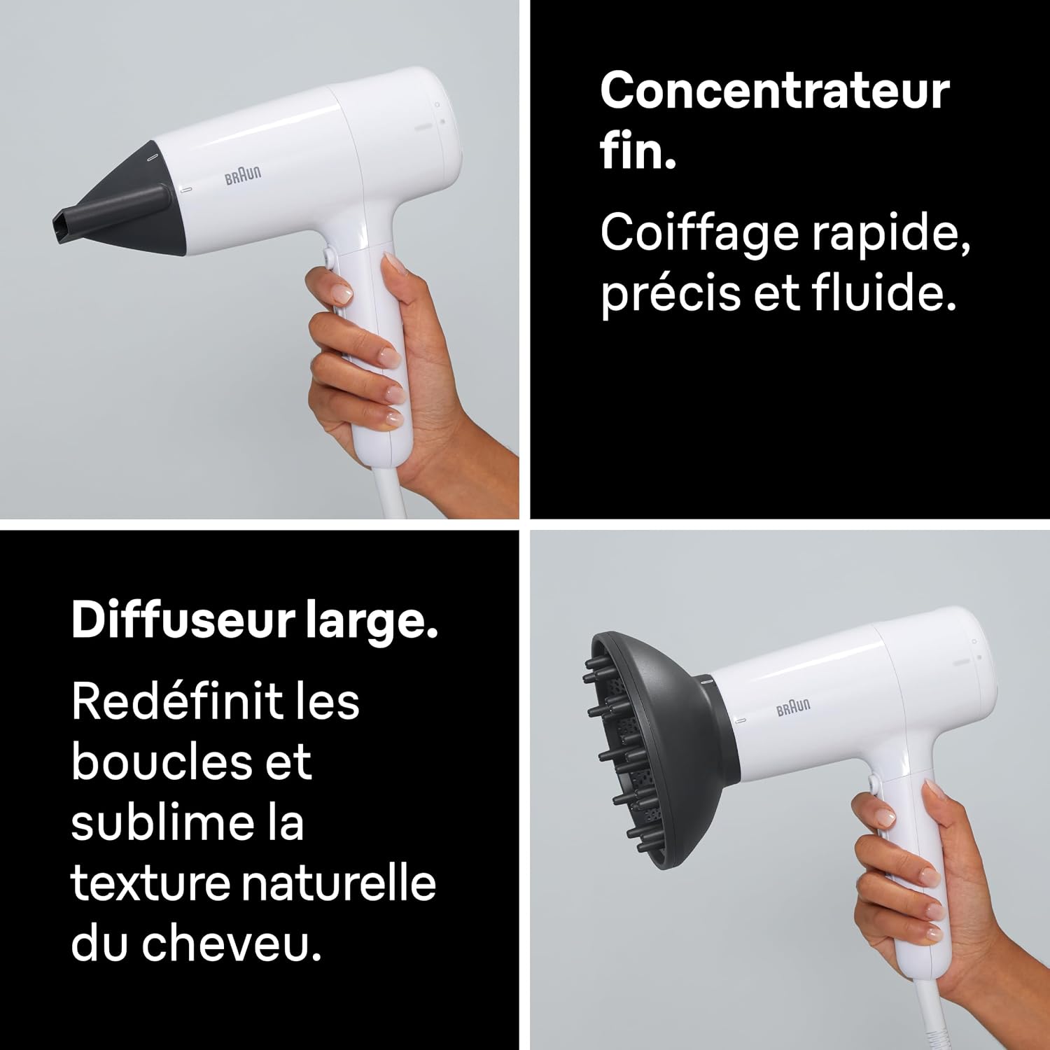 Detalle de Sèche-Cheveux Braun HD2.21 BRHD226 : puissance et précision pour un coiffage durable