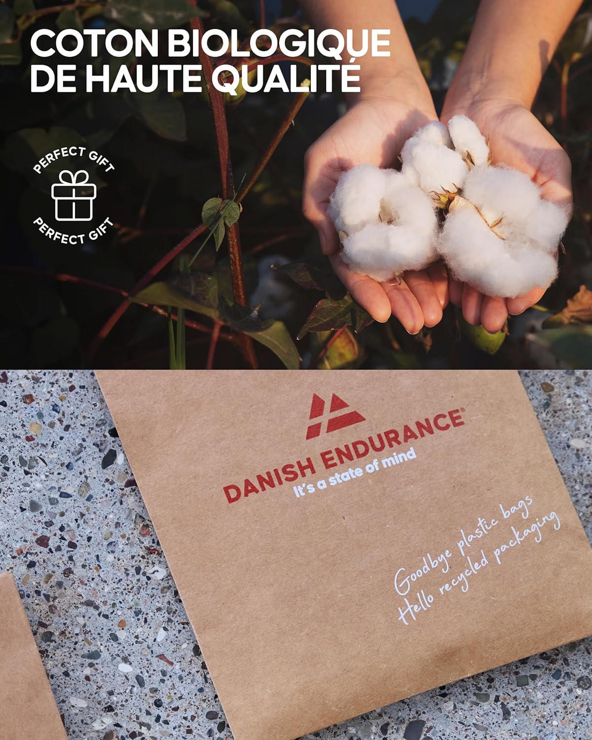 Thumbnail 4 de DANISH ENDURANCE Polo Homme — coton biologique, coupe classique, manches courtes (lot 1 ou 2)