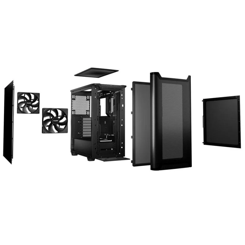 Detalle de be-quiet PURE BASE 501 Airflow Black: caja PC ATX/Micro ATX/Mini-ITX con flujo de aire