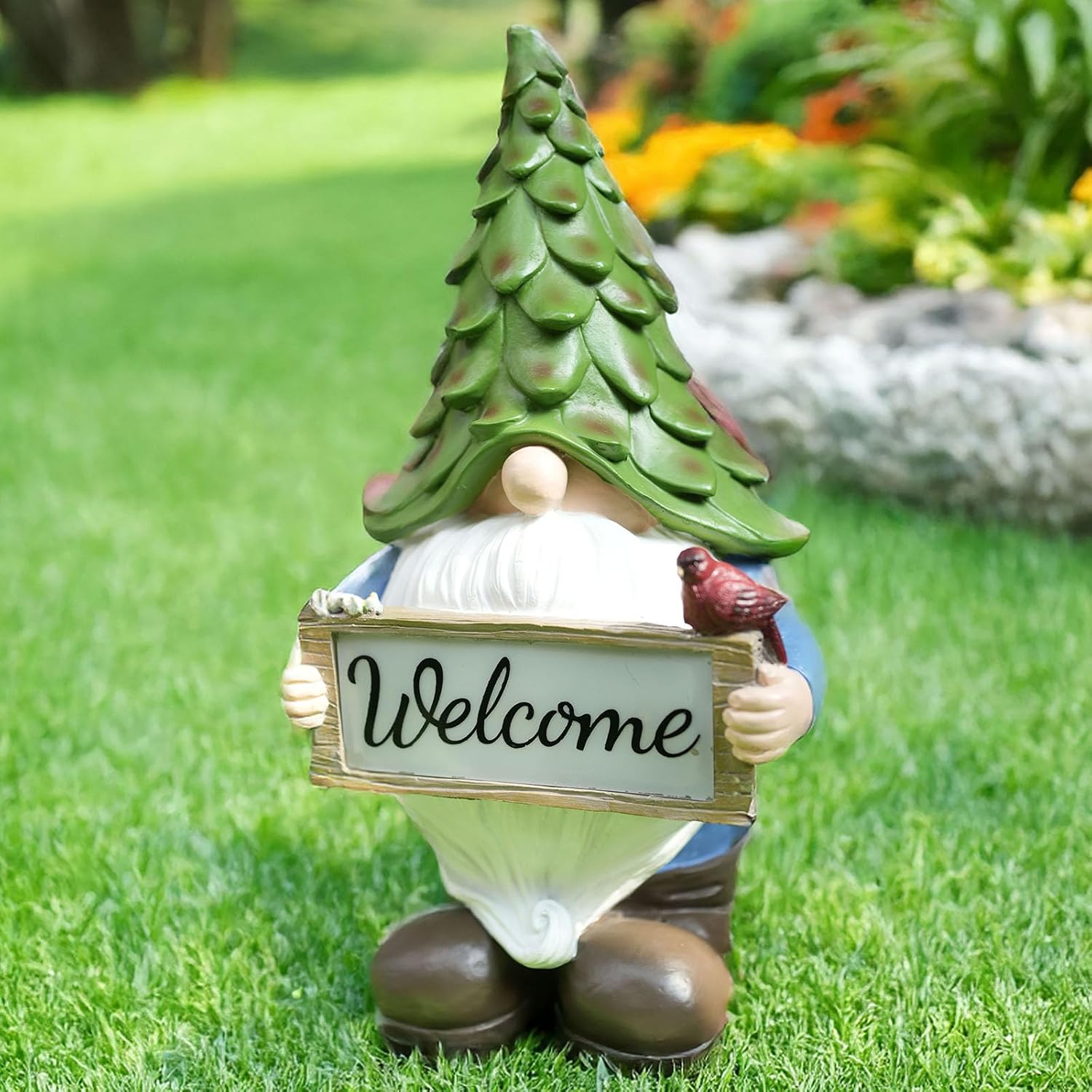 Detalle 2 de hvfun 13.5” Solar Gnome Statue