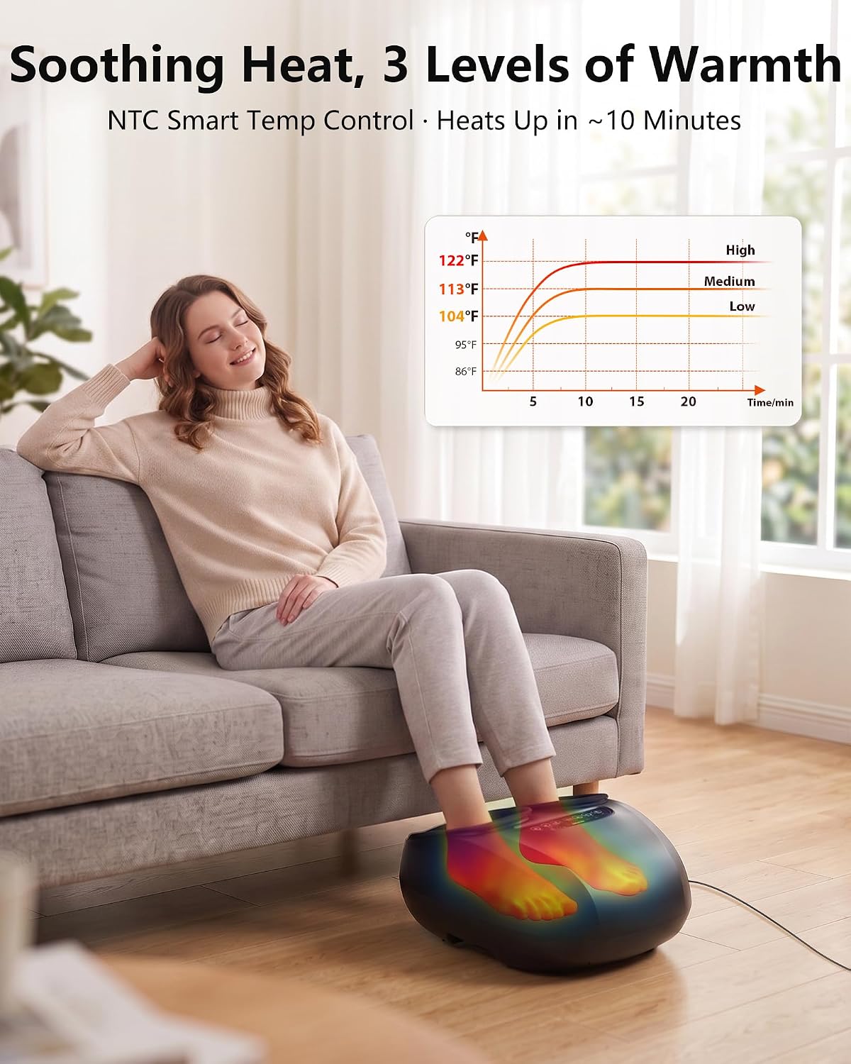 Detalle de Punbty Shiatsu Foot Massager with Heat