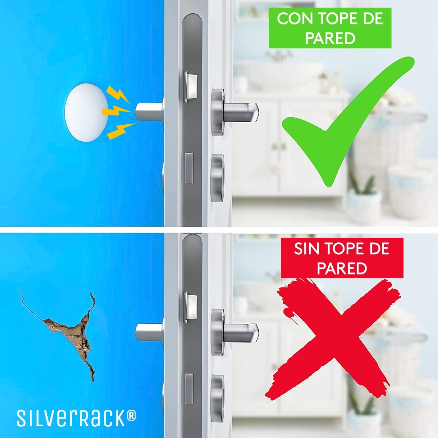 Thumbnail 1 de SilverRack Tope de Puerta Autoadhesivo 40 mm