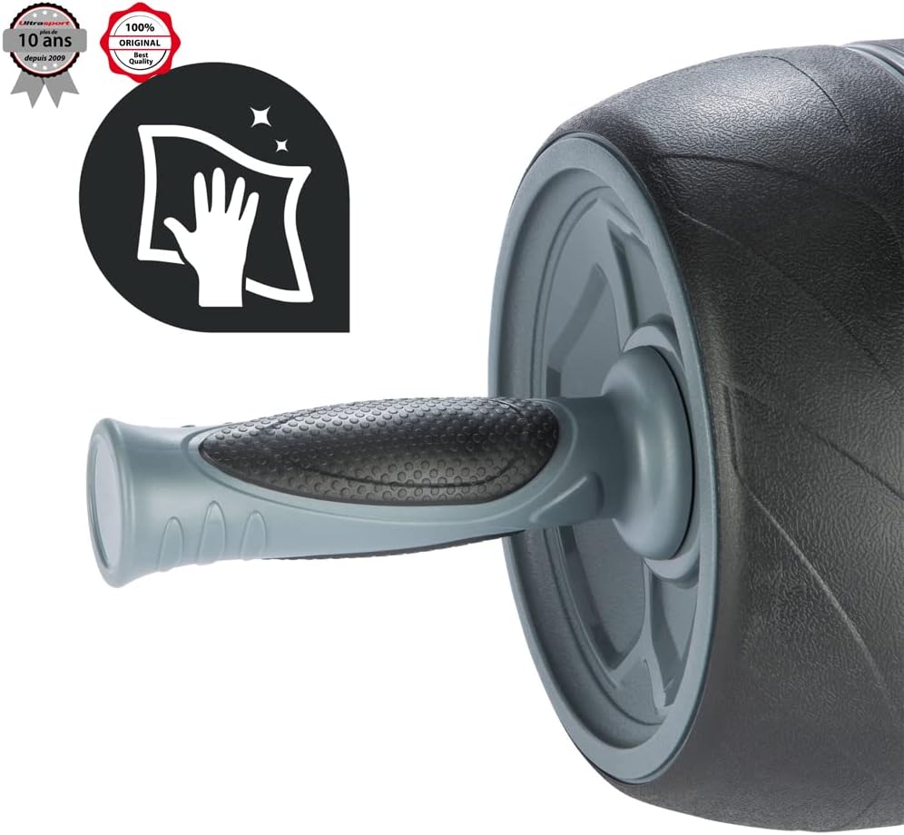 Detalle de Ultrasport Premium Ab Trainer AB : ab roller compact pour abdominaux, avec tapis pour les genoux
