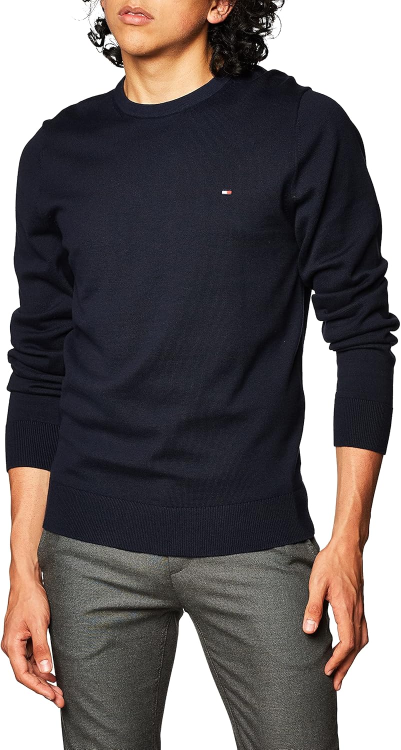 Thumbnail 3 de Tommy Hilfiger Herren Pullover Essential Cotton Crew Neck aus Baumwolle