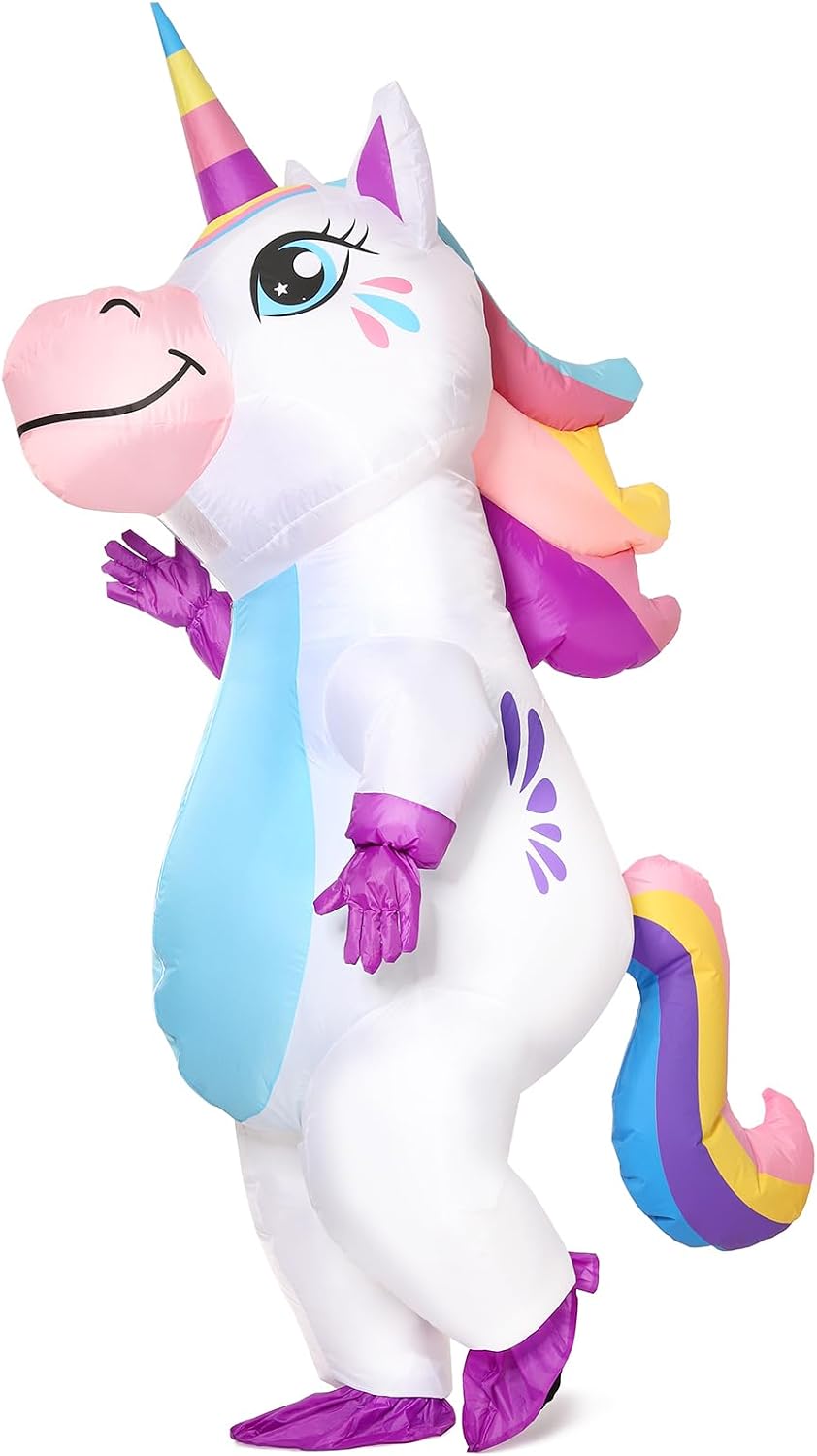 Detalle 2 de Gootus Inflatable Unicorn Costume for Adults (Polyester) with Air-Filled Fan