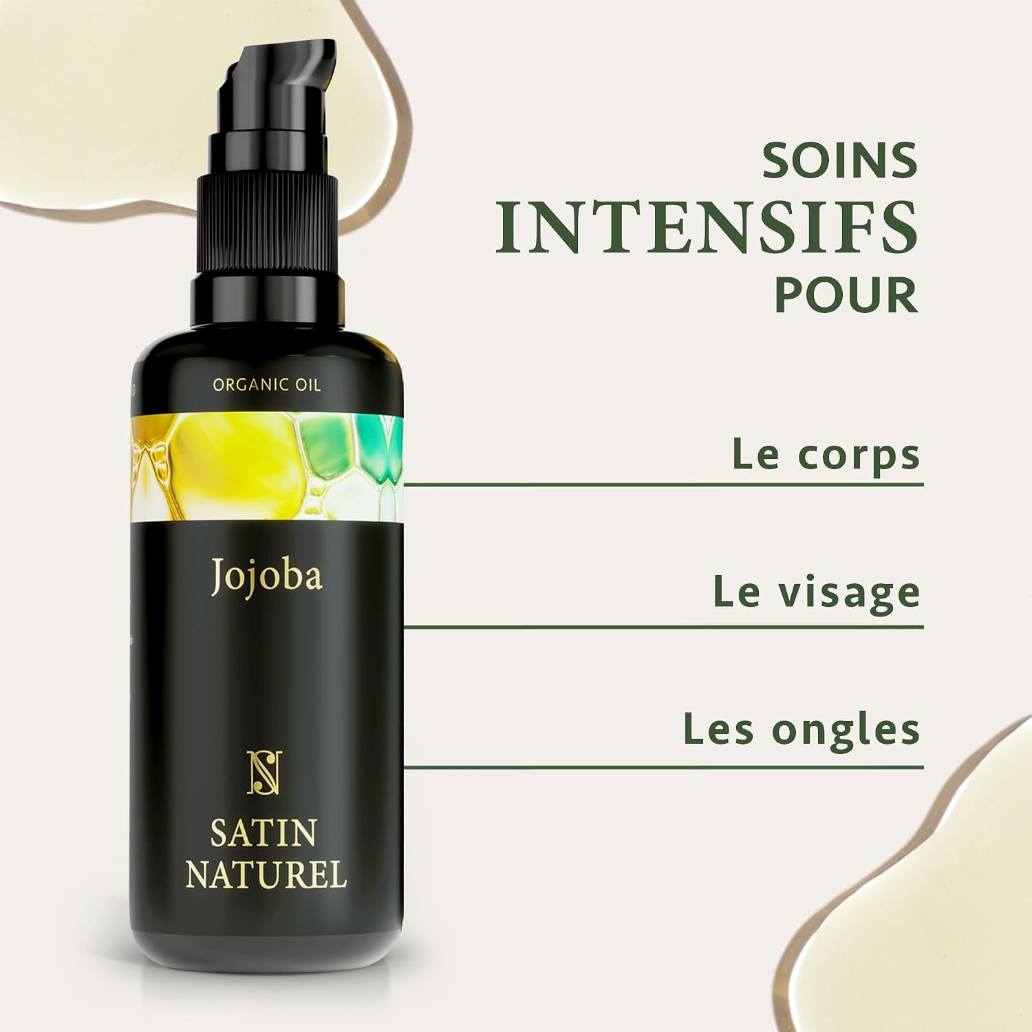 Thumbnail 1 de Satin Naturel Huile de Jojoba Bio 100ml – soin cheveux et peau