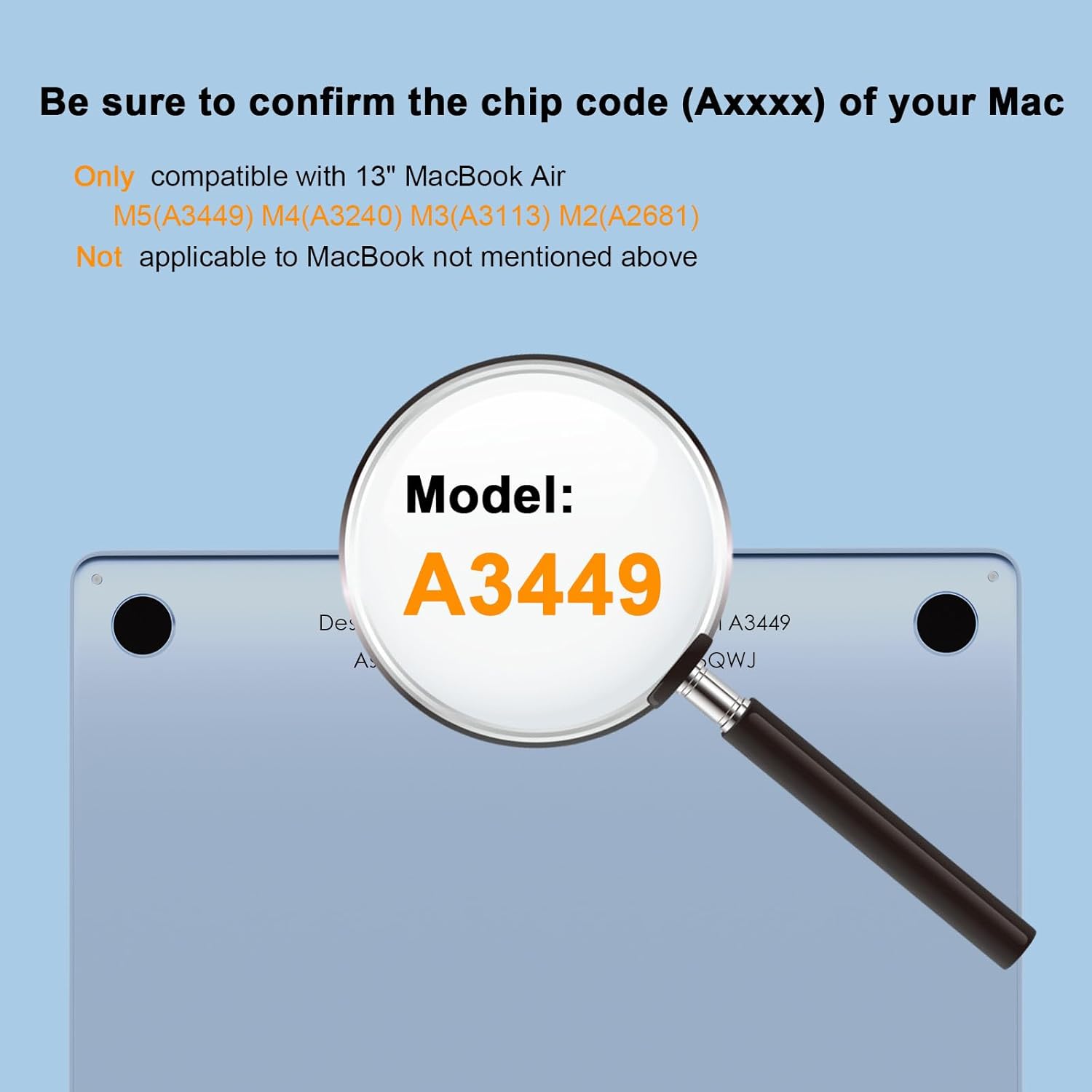 Thumbnail 1 de eleger Matte Crystal Case for 13-inch MacBook Air (M2/M3/M4/M5, 13.6" display) in Sky Blue Transparent