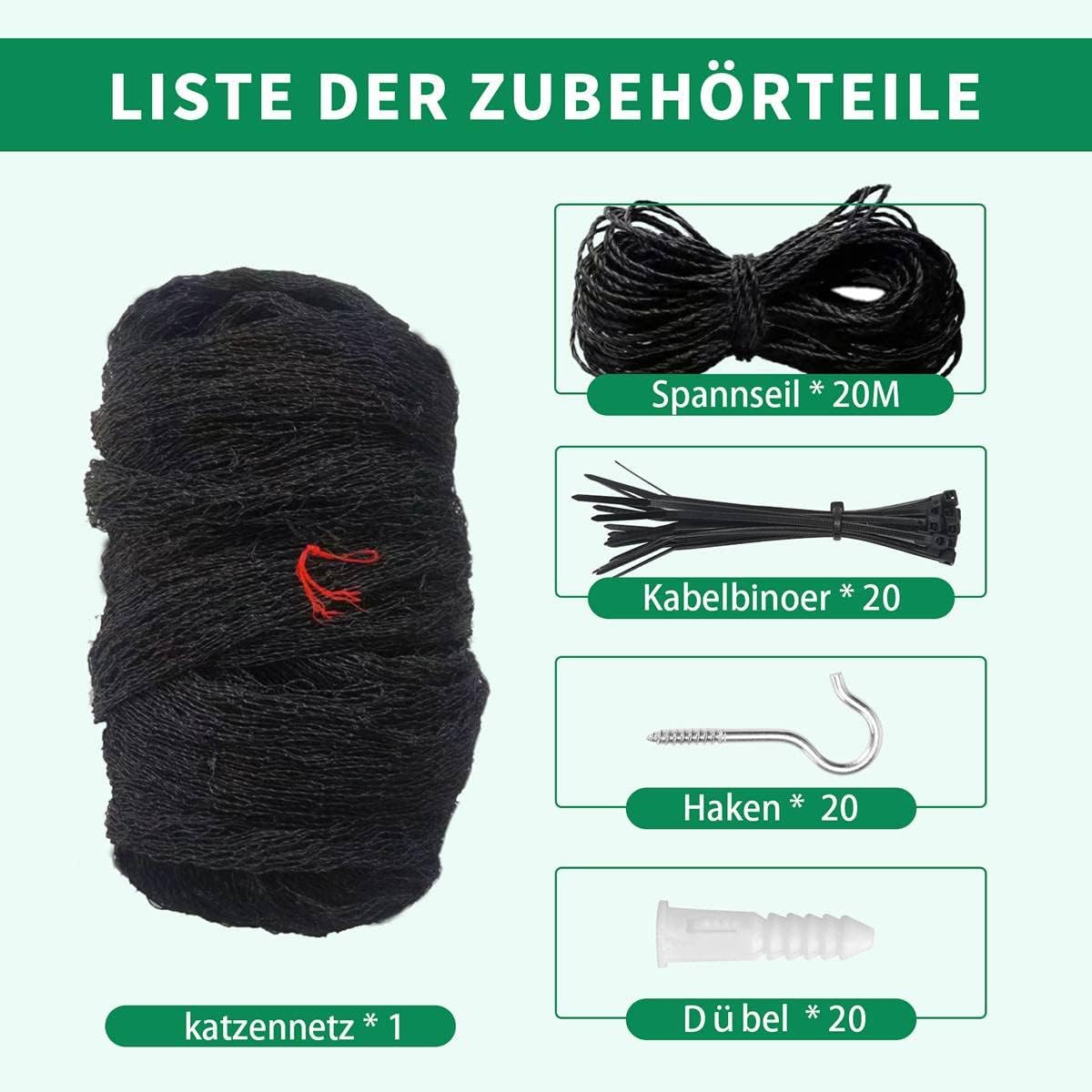 Detalle de Tatamiyya Katzennetz 6x3m für Balkon