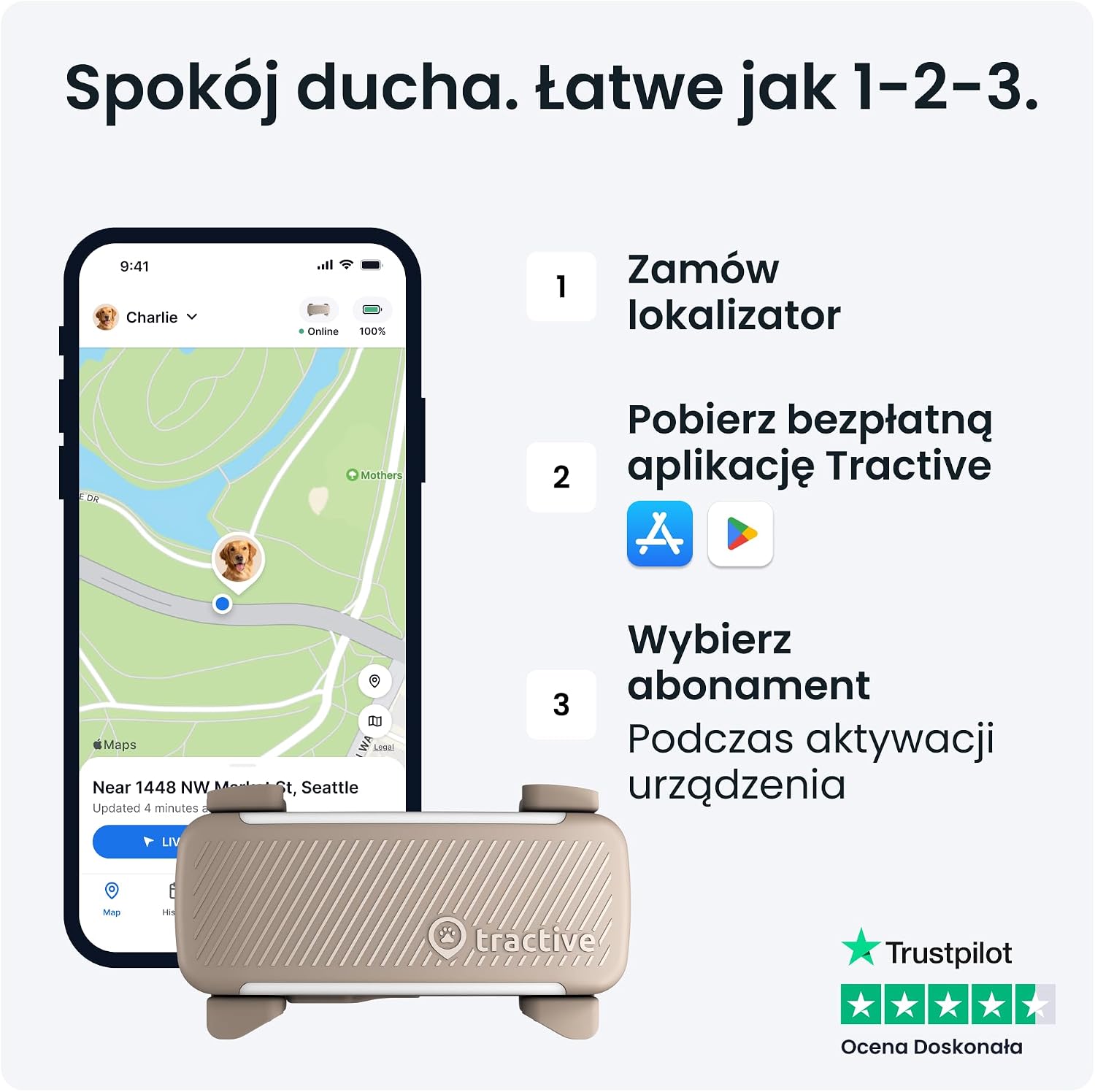Thumbnail 6 de Tractive GPS 2025 Edition — lokalizator dla psa z GPS i alertami