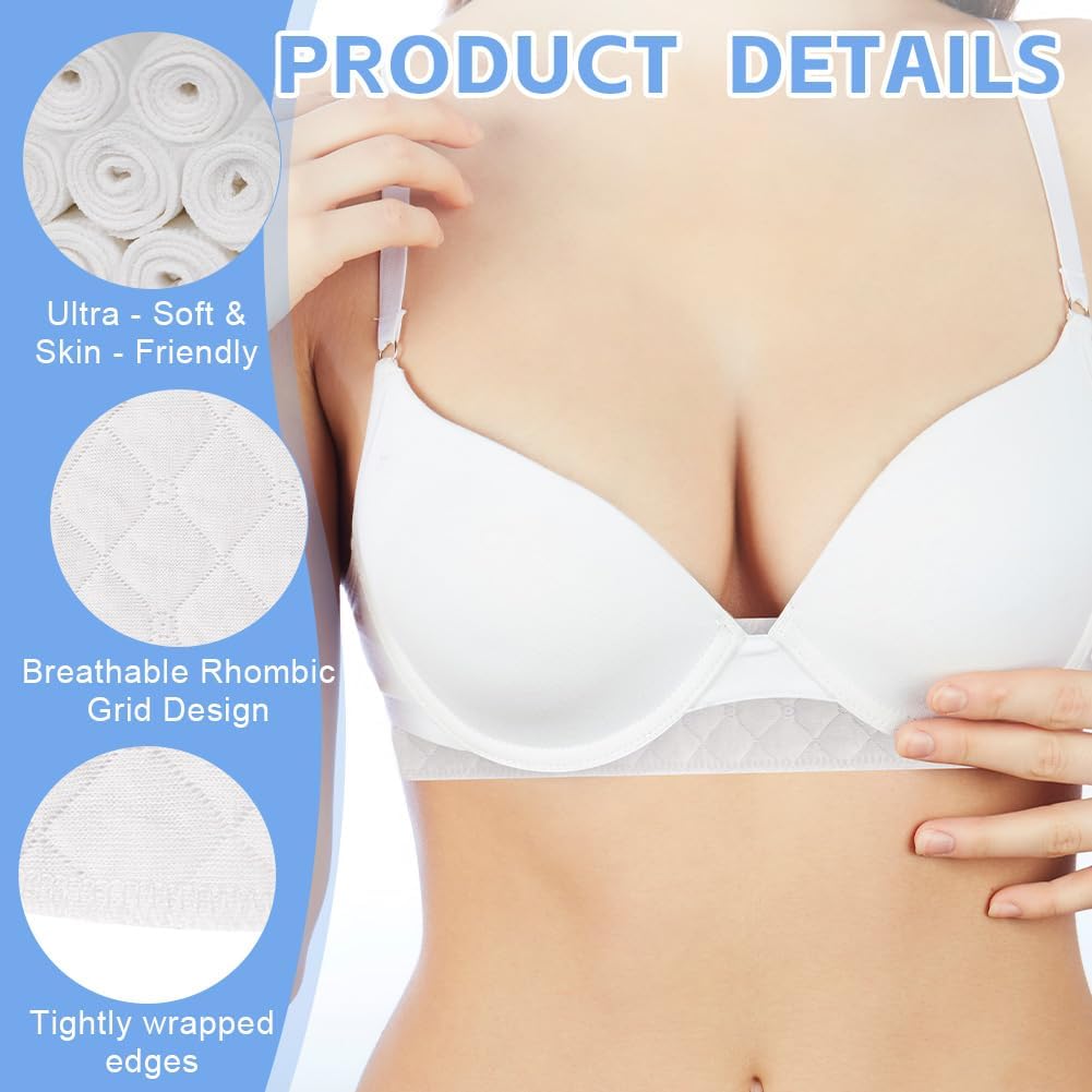 Detalle de Vicloon Under Bra Sweat Liners, Washable Cotton-Blend Pads