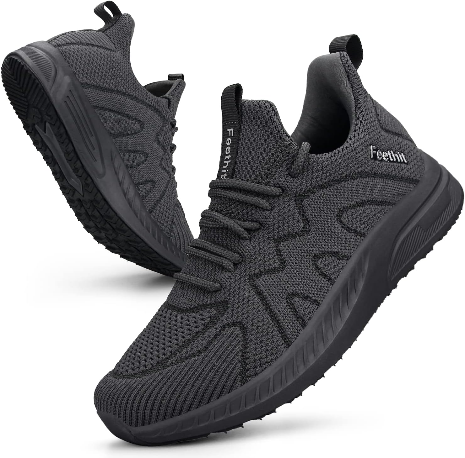 Thumbnail 6 de Feethit Damen Sneaker Laufschuhe Outdoor Fitness in Weinrot, atmungsaktiv & leicht