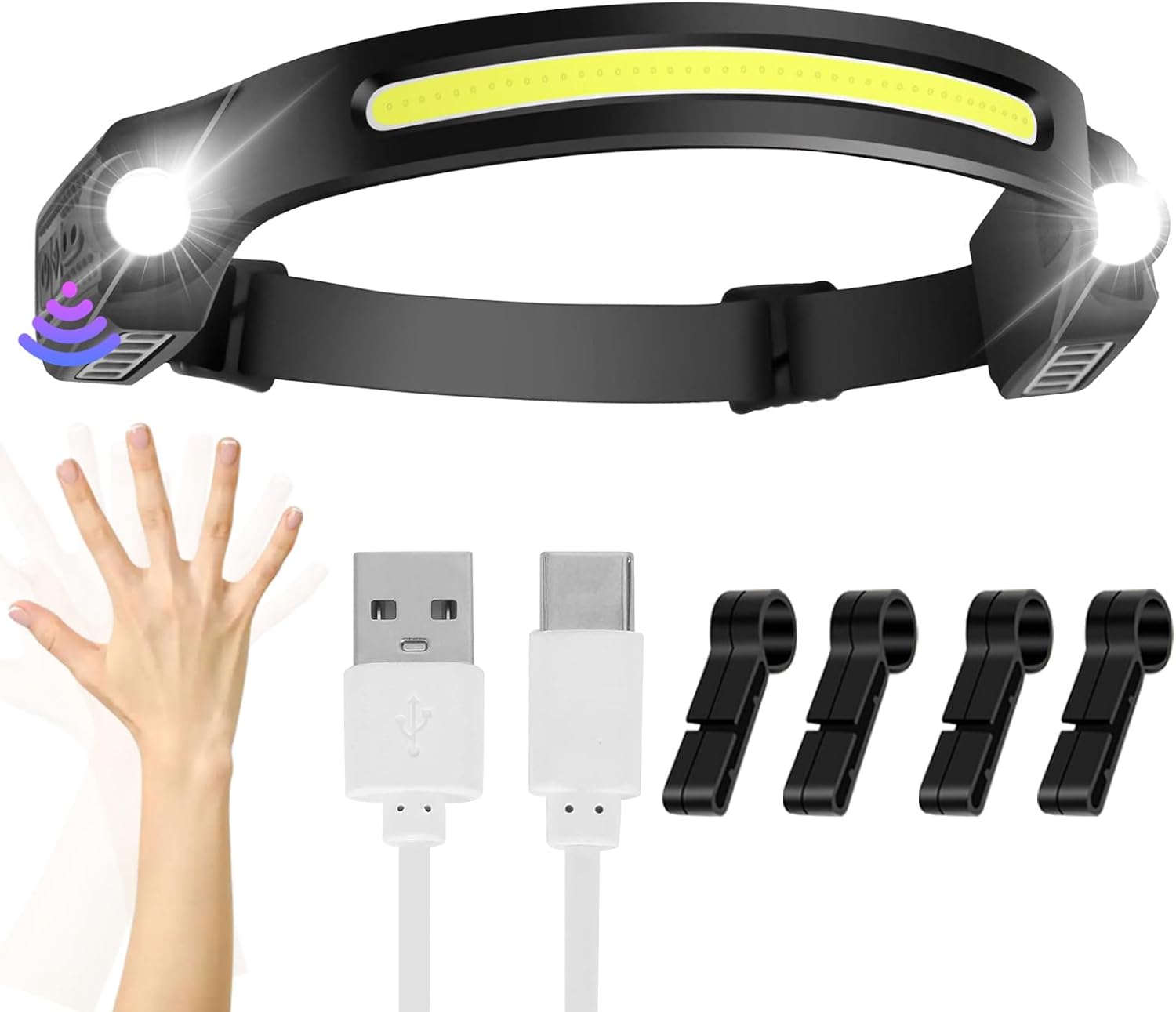 Detalle de Head Torch Rechargeable Headlamp 2 XPE 6 Modes