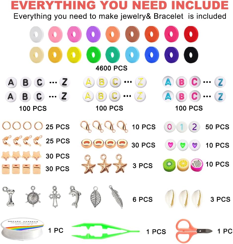 Detalle 2 de Hbnlai Bracelet-Making Kit, 5300 Pieces