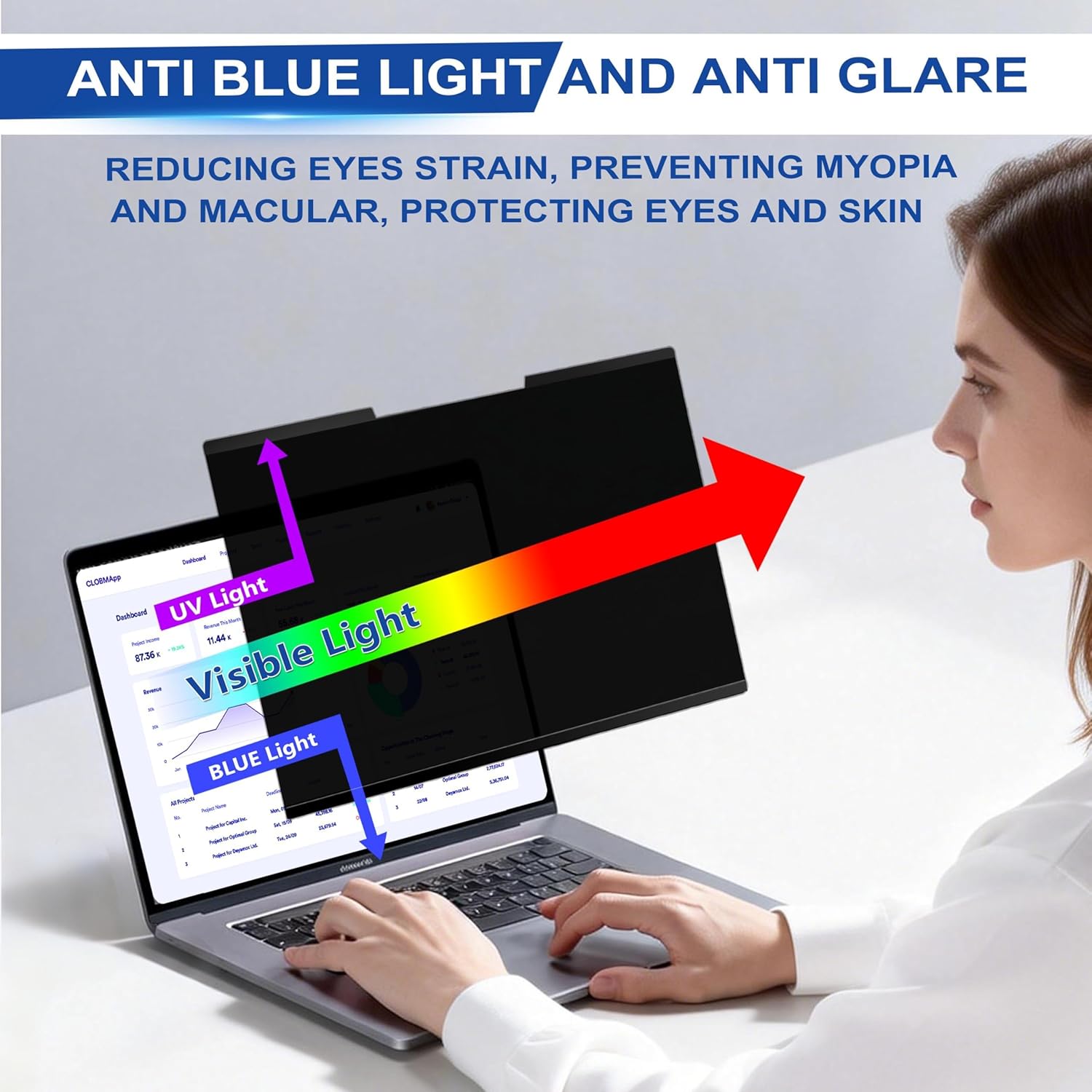 Thumbnail 5 de Magnetic Laptop Privacy Screen 14 Inch 16:10 — Privacy Shield for Open Workspaces