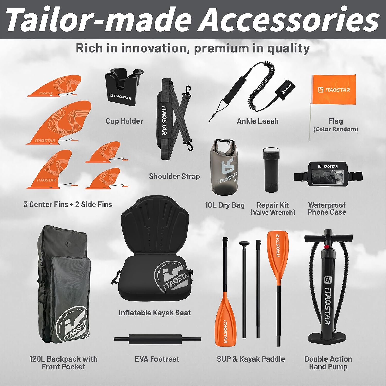 Detalle de iTAOSTAR Lead 12' x 35" Inflatable SUP 450 lb