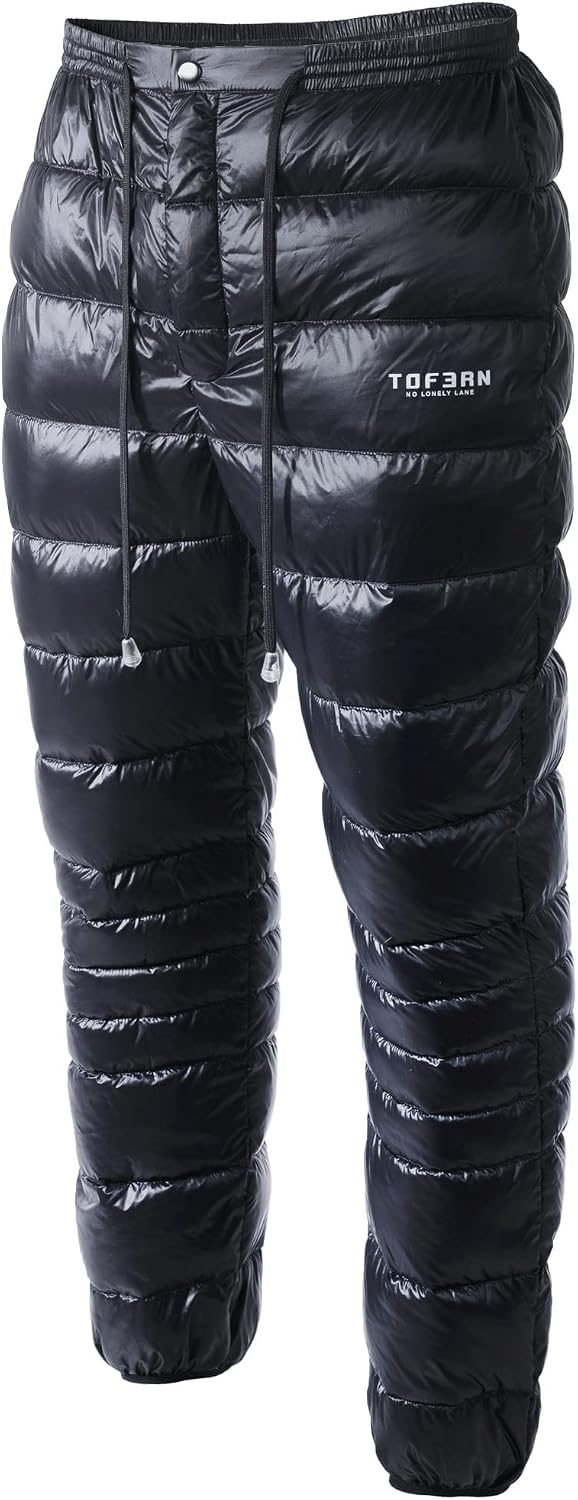 Detalle de Tofern Thermal Pants, Water-Repellent Down Ski Trousers with Side Zippers