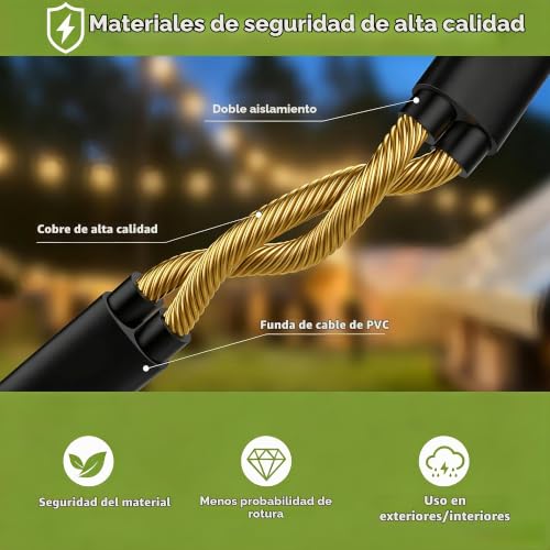Thumbnail 6 de Guirnalda Luces Exterior LaPitio 15 m con 25+1 Bombillas G40, Impermeable