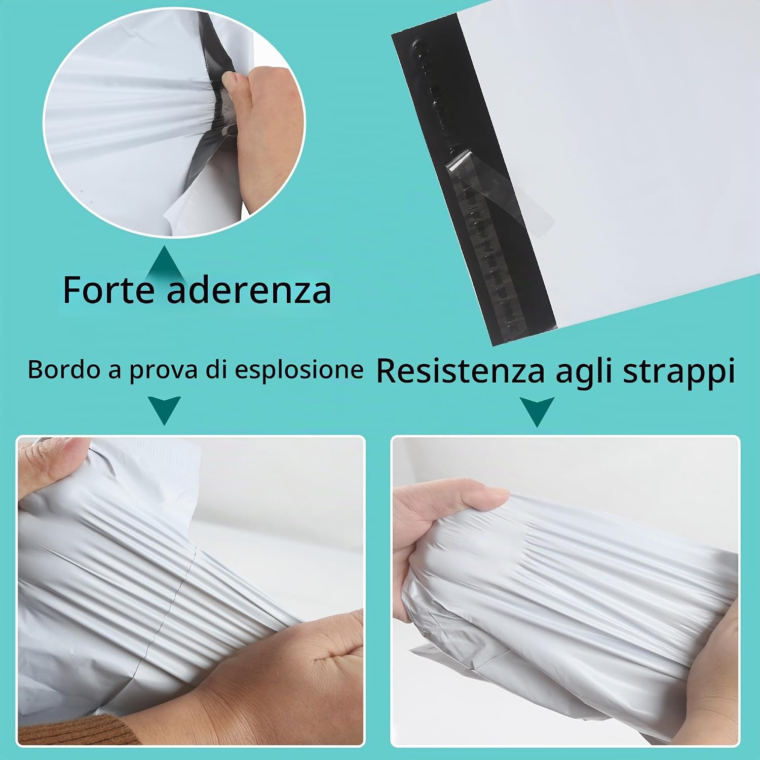 Detalle de Rshuhx Buste per Spedizioni Vinted 25×35, 30×40 e 32×45 cm – 30 pezzi, impermeabili e self-adhesive