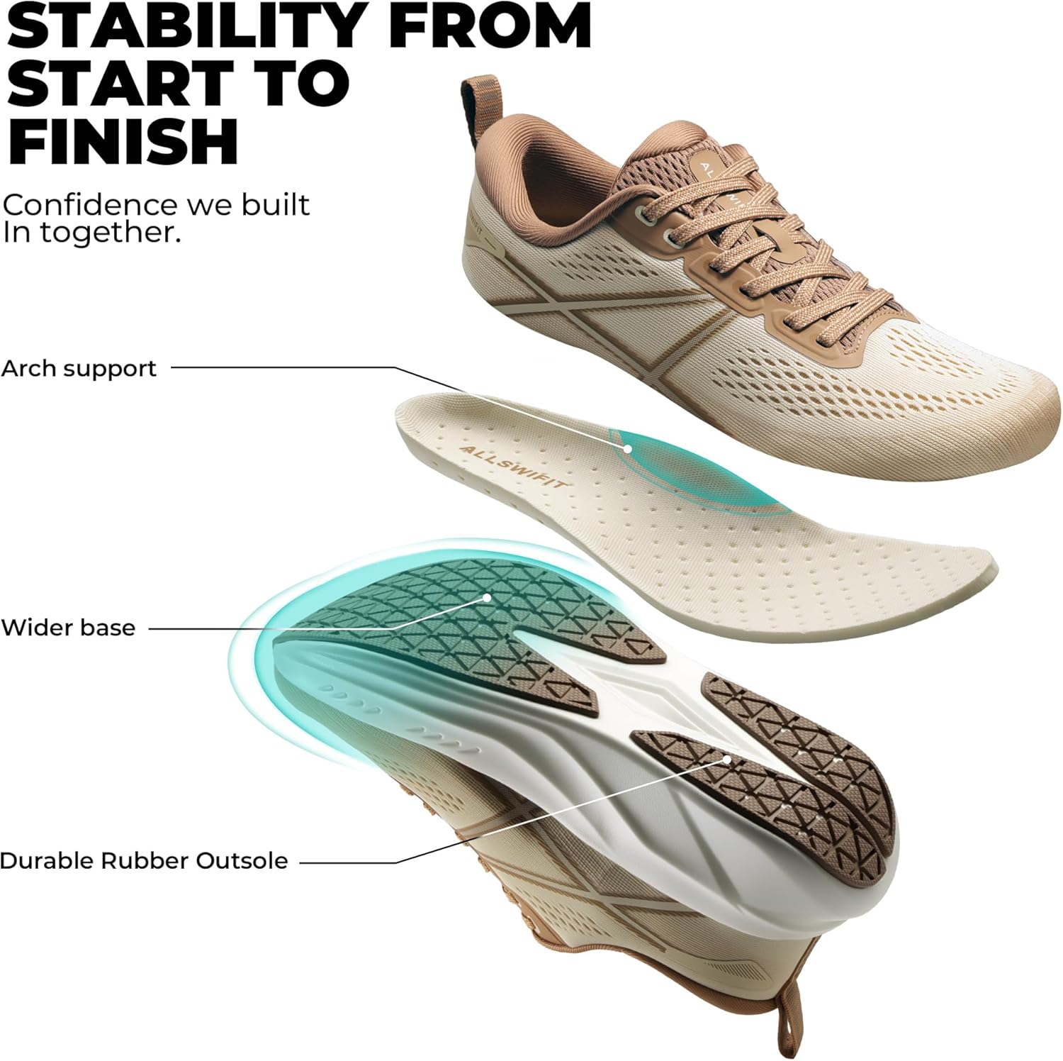 Thumbnail 6 de ALLSWIFIT Women’s Road Running Shoes Cushion “Active5K”