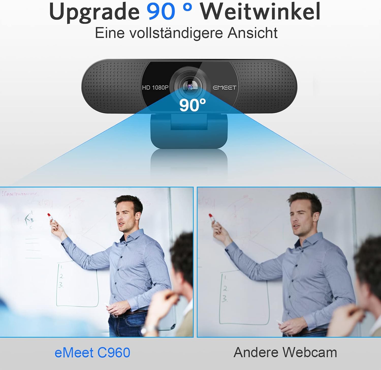 Thumbnail 2 de EMEET C960 1080P Webcam mit Dual‑Mikrofon 🎥
