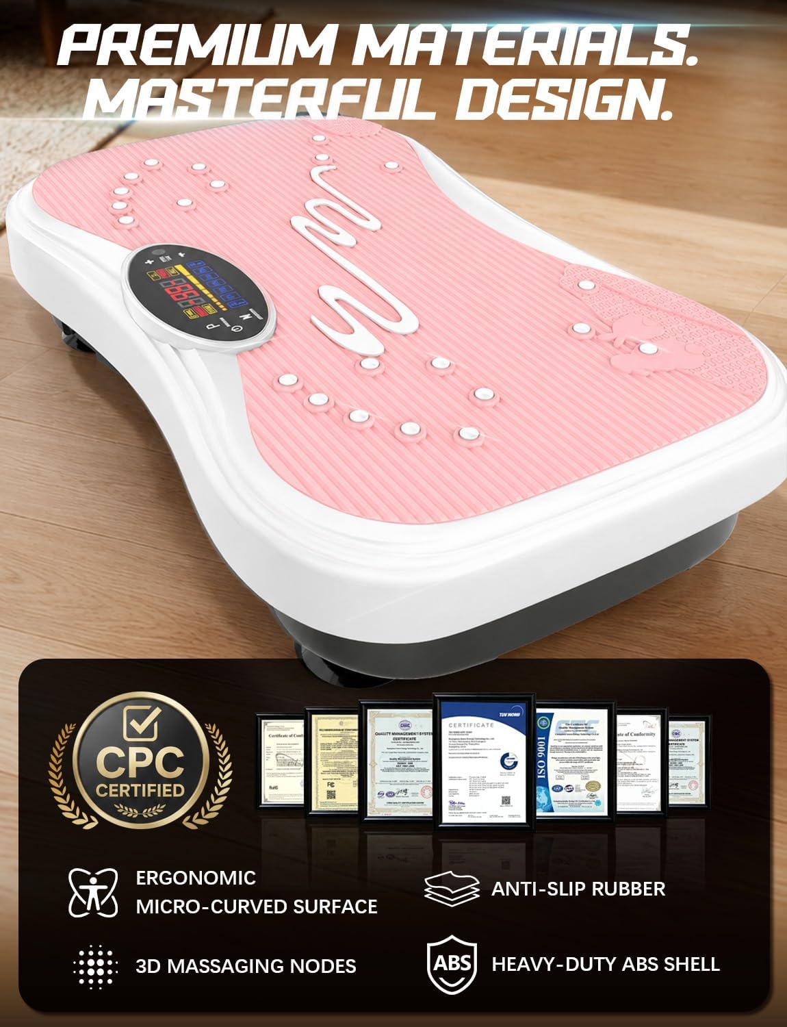 Detalle de UCIN Vibration Plate Exercise Machine, 99 Speeds, Color Screen & Bluetooth
