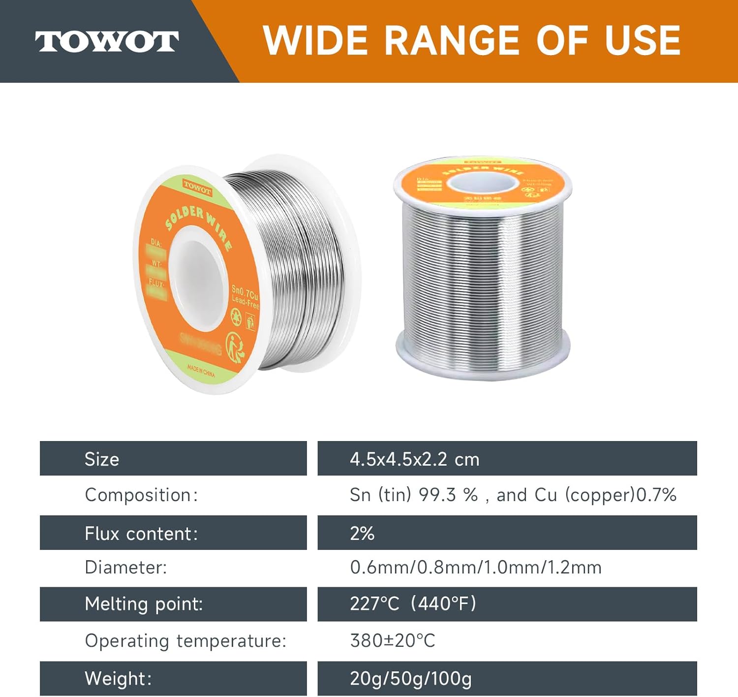Thumbnail 4 de TOWOT Lead Free Rosin Core Solder Wire
