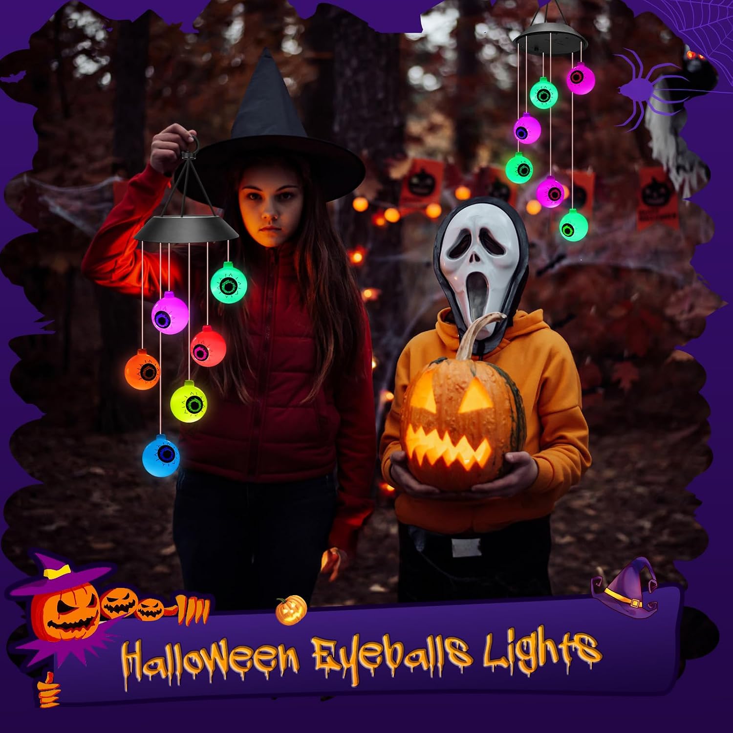 Detalle de Winzwon Solar Halloween Eyeball Lights