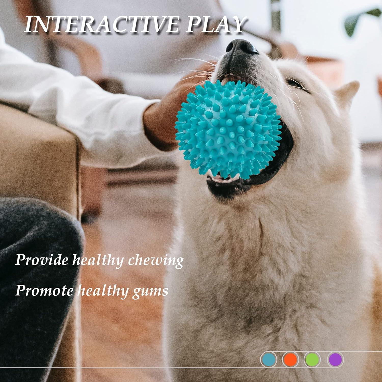 Thumbnail 5 de Ousiya Thickened 12 cm Squeaky Dog Toy Ball for Aggressive Chewers