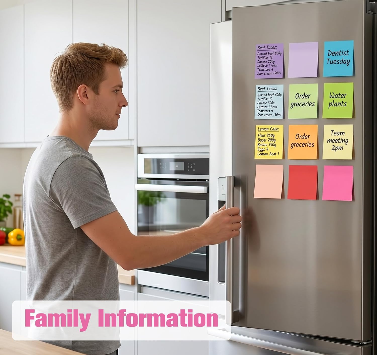 Thumbnail 6 de Agoer 2400 Notes Sticky Notes – 12 couleurs vives, mini blocs autocollants 50 x 38 mm