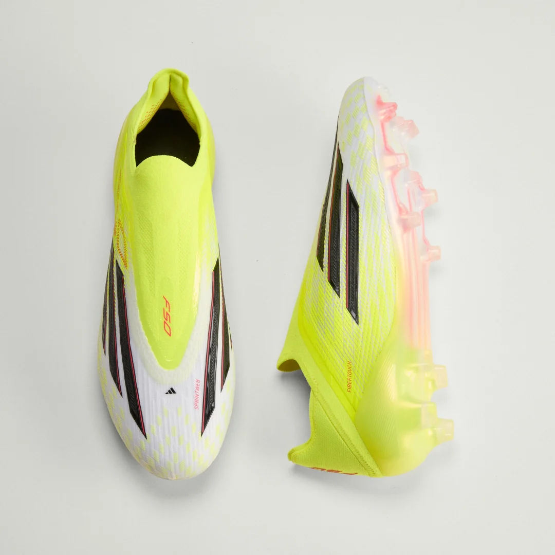 Detalle 2 de Adidas Bota F50 Elite sin cordones para césped natural seco (amarillo)
