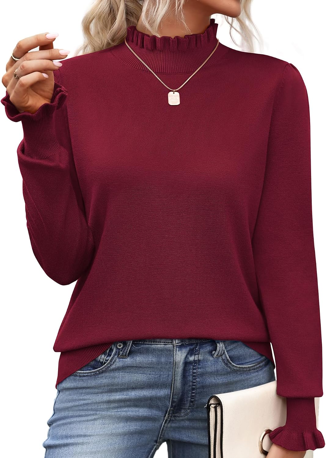 Detalle de Zeagoo Women's Turtleneck Sweater