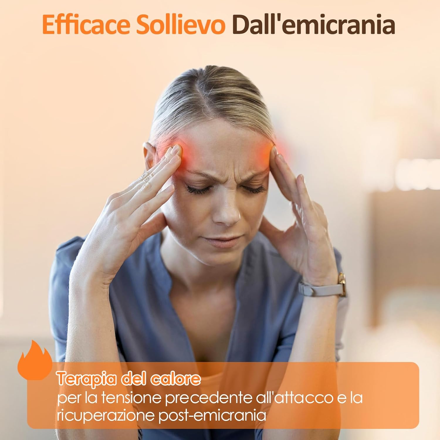 Detalle de Comfytemp Cappello Riutilizzabile per Emicrania e Fascia Mal di Testa – Sollievo termico 360°