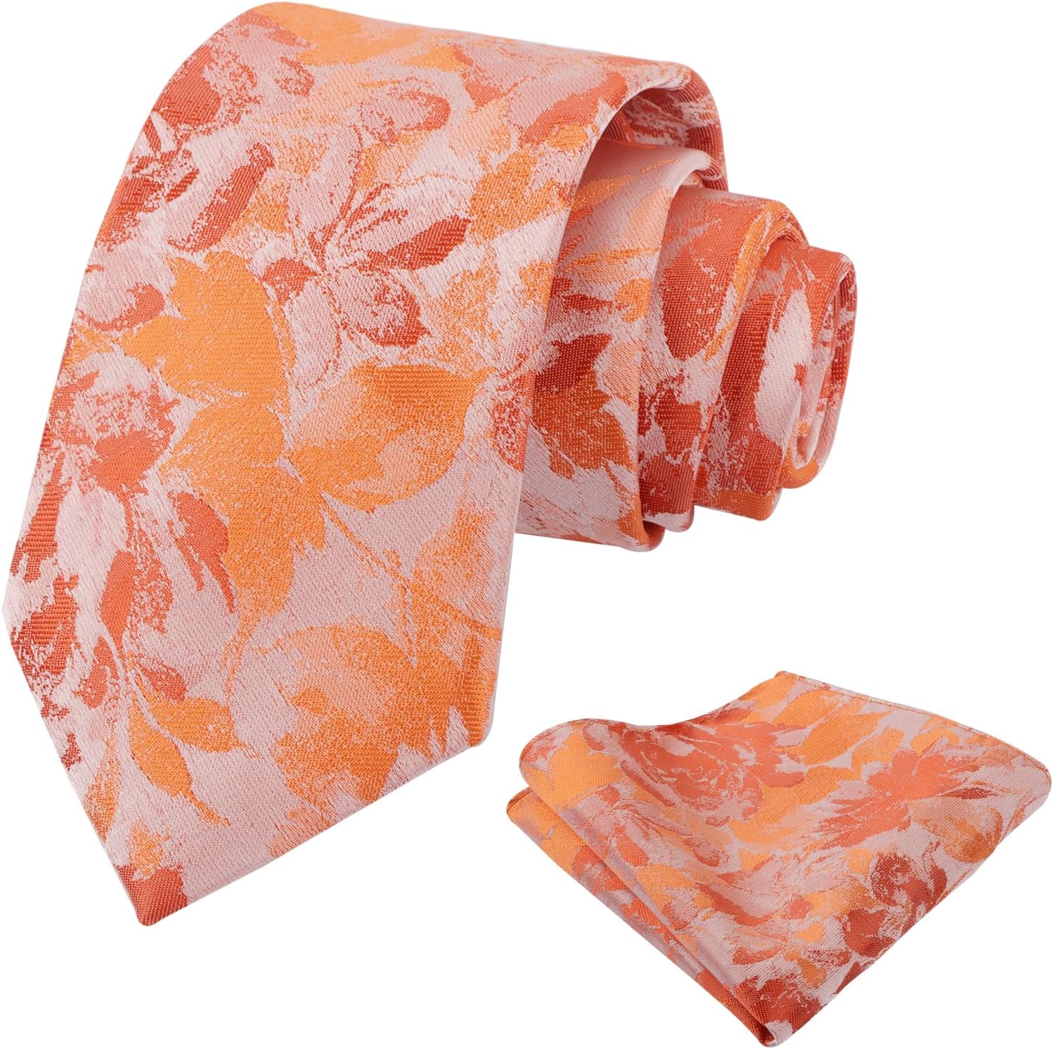 Thumbnail 6 de Alizeal Floral Necktie and Hanky Set for Men – Lightweight Polyester with Matching Pocket Square