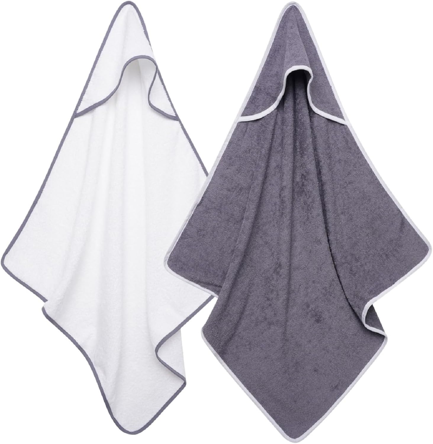 Detalle de Sasma Home 2-Pack Baby Hooded Towels – 100% Cotton, Soft & Absorbent (75 x 75 cm)