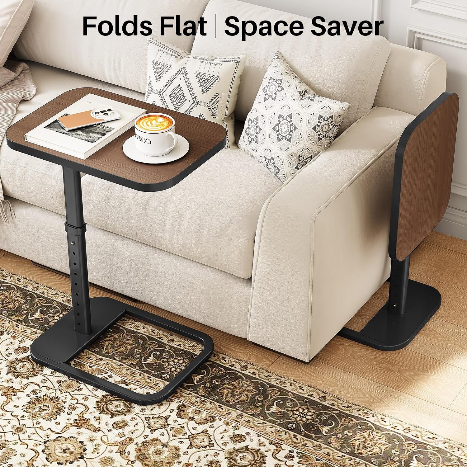 Thumbnail 6 de Kitstorack CT-Elevate01 TV Tray Table, 9 Height Settings, 90° Flip, Espresso