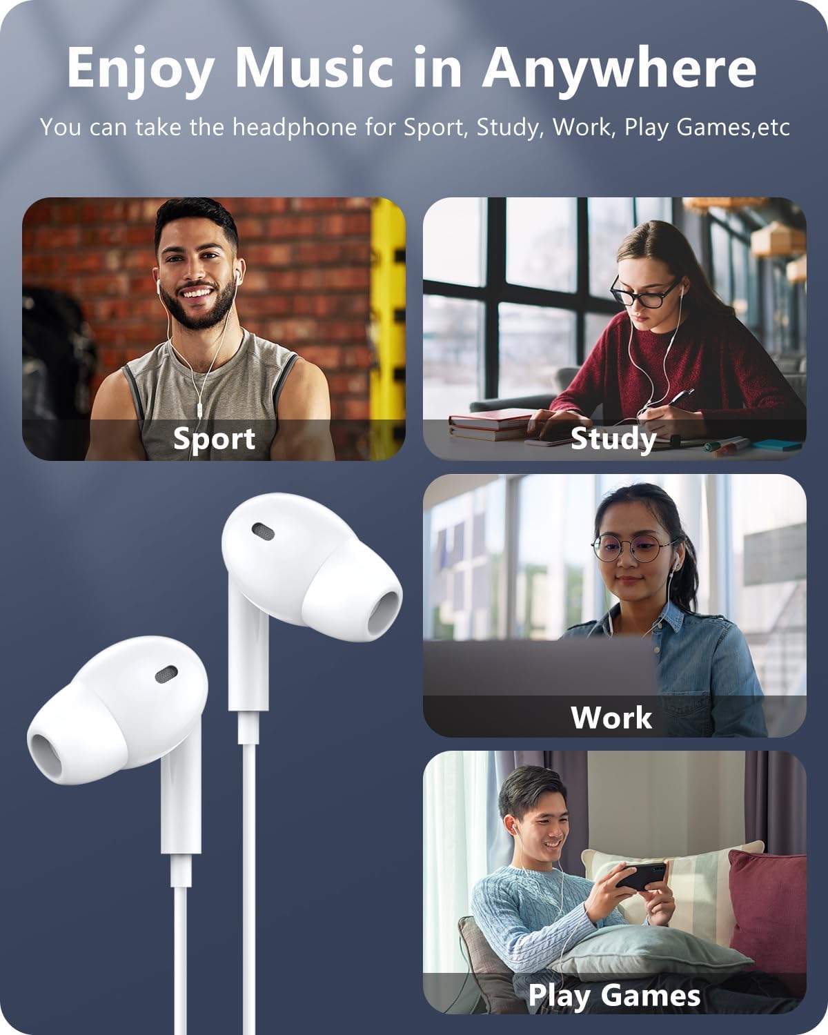 Thumbnail 6 de Tayte iPhone Lightning In-Ear Headphones with Mic and Volume Control