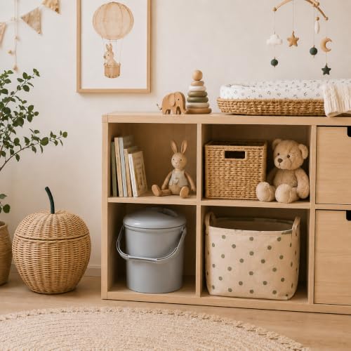 Thumbnail 5 de Rotho Babydesign Bella Bambina Windeleimer, 10 L, grau, geruchsdicht, 26×26×31 cm