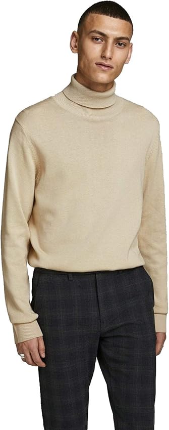 Detalle de JACK & JONES Jjeemil Camiseta Cuello Alto para Hombre 🍂