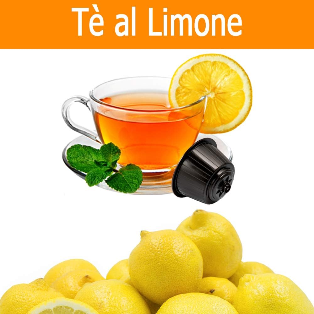 Detalle 2 de KICKKICK Capsule Te al Limone Solubile Compatibili con Nescafé Dolce Gusto – Confezione 64 Capsule